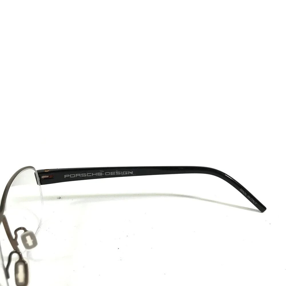 Porsche Design Eyeglasses Frames P8211 A Brown Rectangular Half Rim 52-17-140